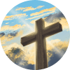 Christianity icon: cross in the sky